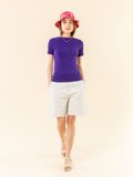 dark purple Badiane jumper with short sleeves_12