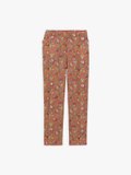 orange and green Elvy trousers with floral print_1