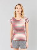 mahogany and off white Australie t-shirt with stripes_15