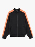 black jersey classic jacket with contrast stripe_1
