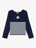 blue and white striped Star jumper_1