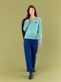 extra-long sleeves striped ultra t-shirt green and grey _12