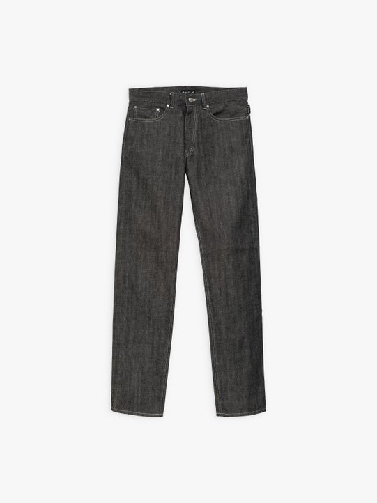 #2 men regular selvedge black jeans_1