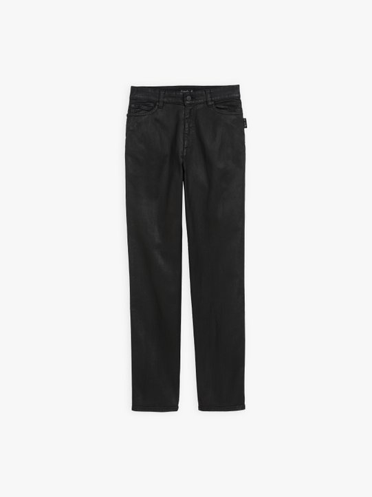 black coated denim Misfits slim jeans_1