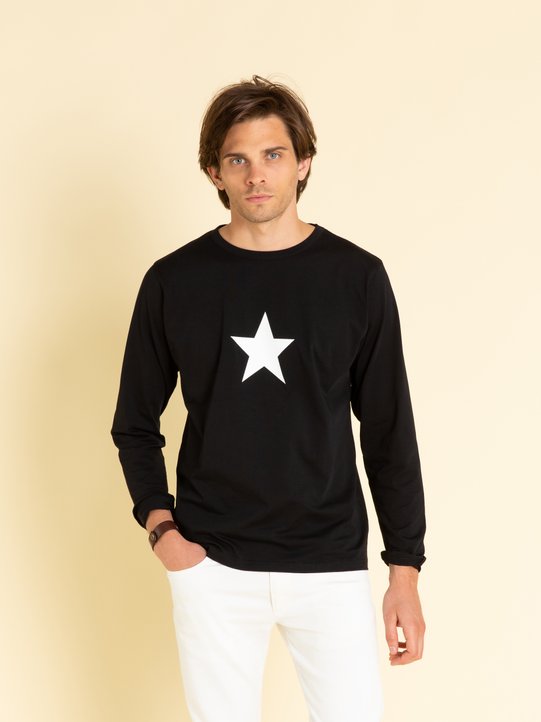 black long sleeves Coulos star t-shirt_11