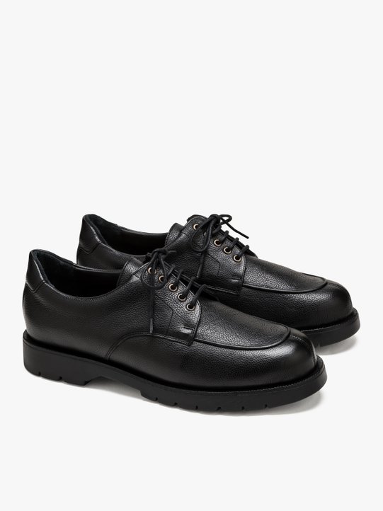 black KLEMAN OFFICIER derby shoes_1