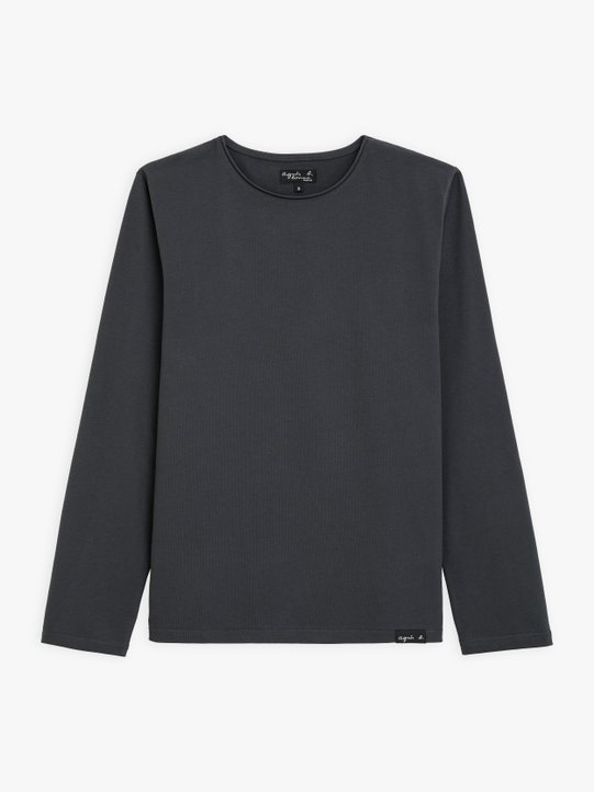 charcoal long sleeves Roulotte t-shirt_1