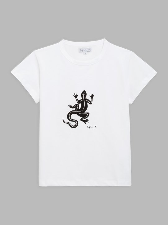 white Brando lizard t-shirt_1