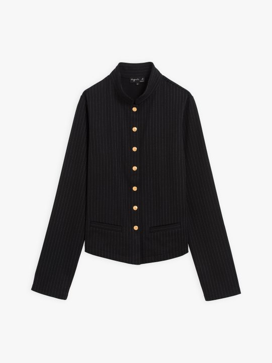 black lanna jacket with fine stripes_1