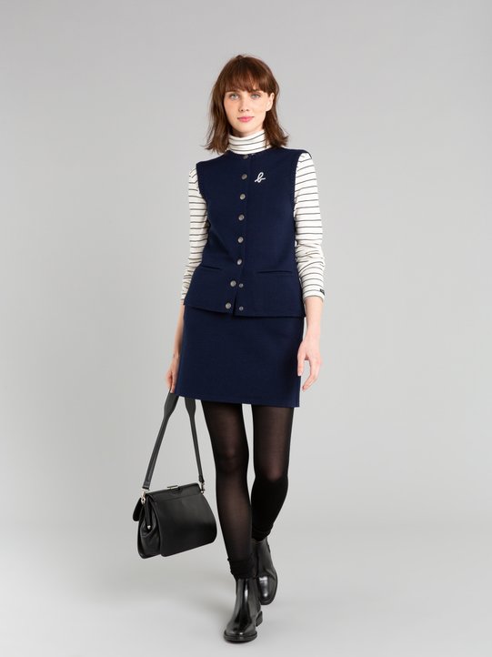 navy blue merino wool mini skirt_11