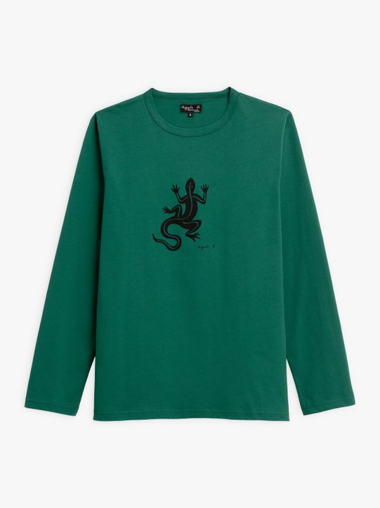 green long sleeves lizard coulos t-shirt_1
