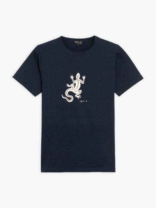navy blue short sleeves Brando lizard t-shirt_1