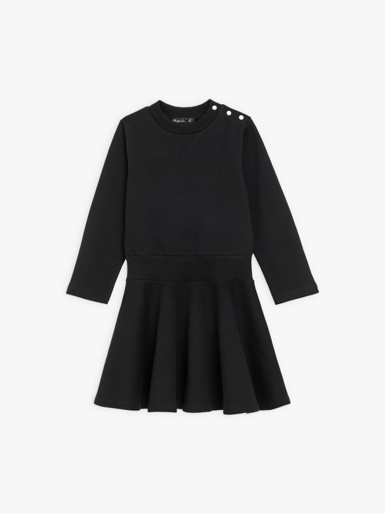 black cotton fleece Cyclone dress_1