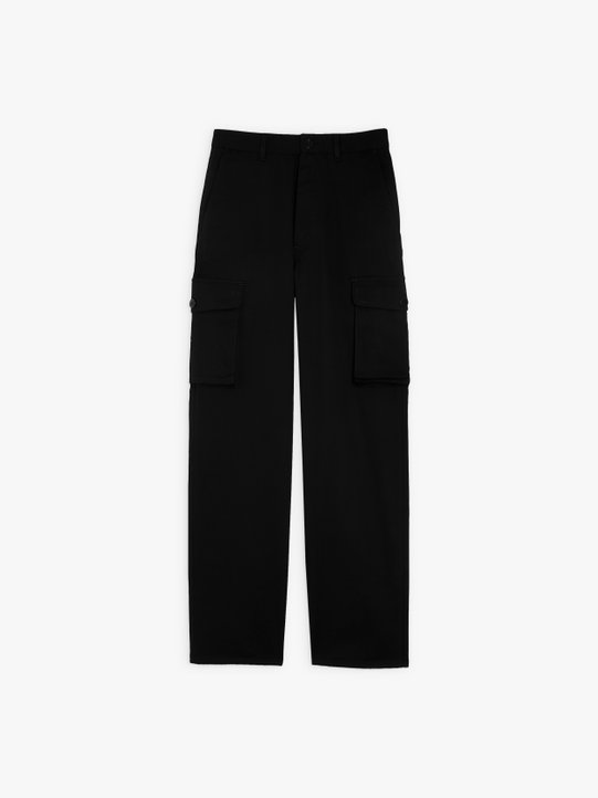 black treillis trousers in black stretch cotton_1
