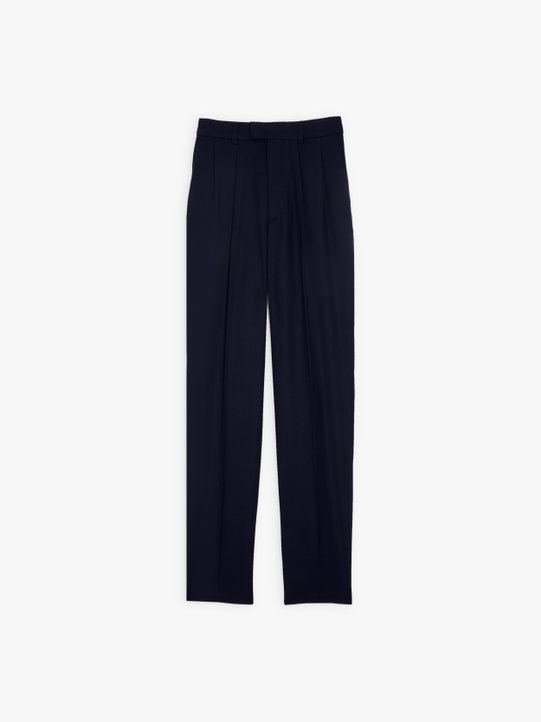 navy blue wool gabardine trousers_1