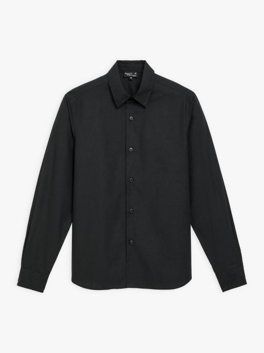 black cotton poplin Syd shirt_1