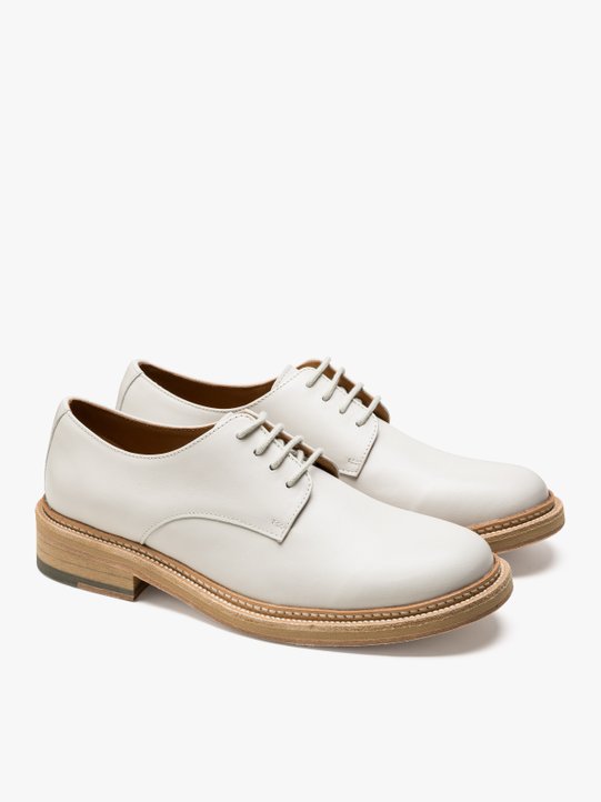 off white leather Zoe derby shoes_1
