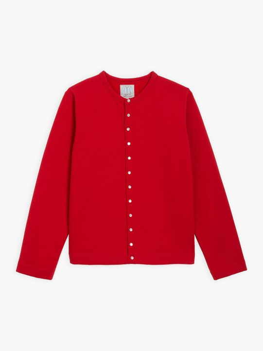 bright red Nacre snap cardigan_1