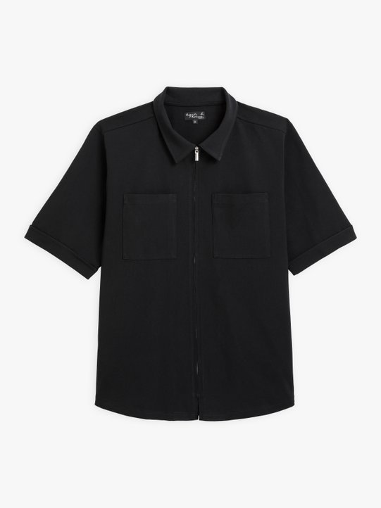 black jersey zipped Sintra shirt_1