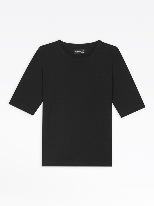 black elbow-length sleeves Brando t-shirt_1