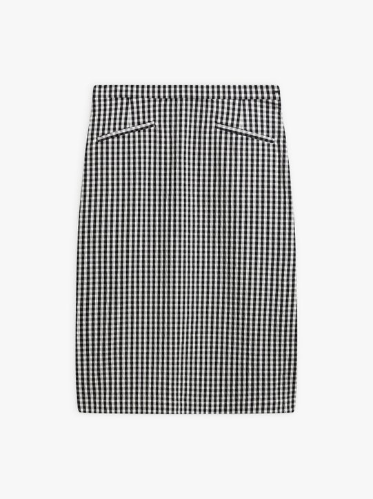 grey tweed woolen Fanny pencil skirt