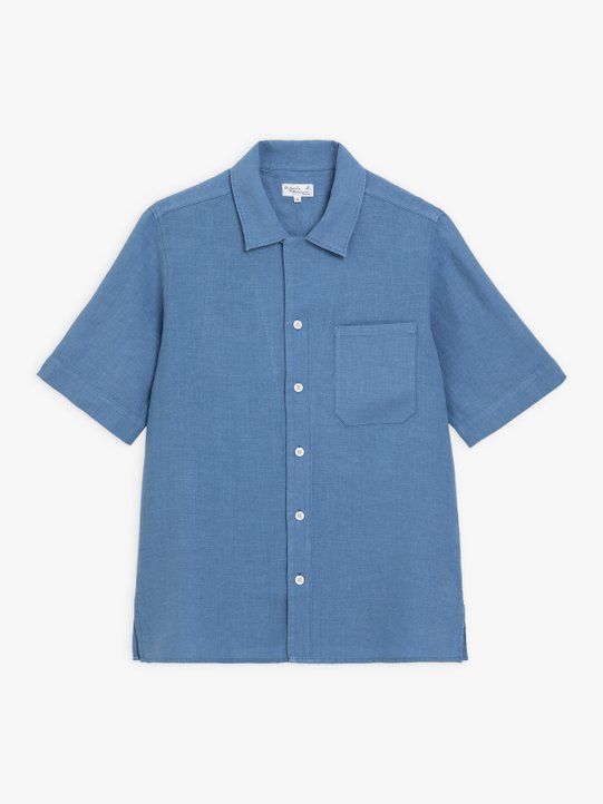Persian blue linen Magnum shirt_1