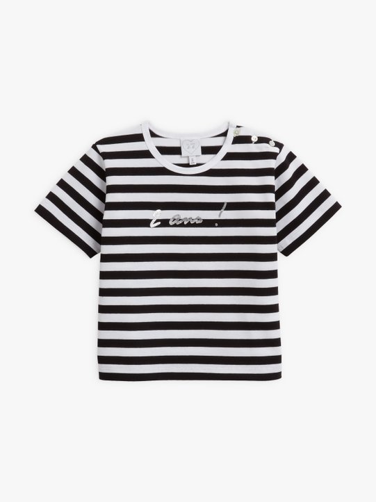 silvery birthday undershirt with black and white stripes _1