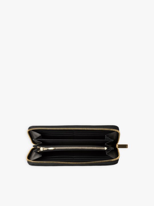 black and white wallet