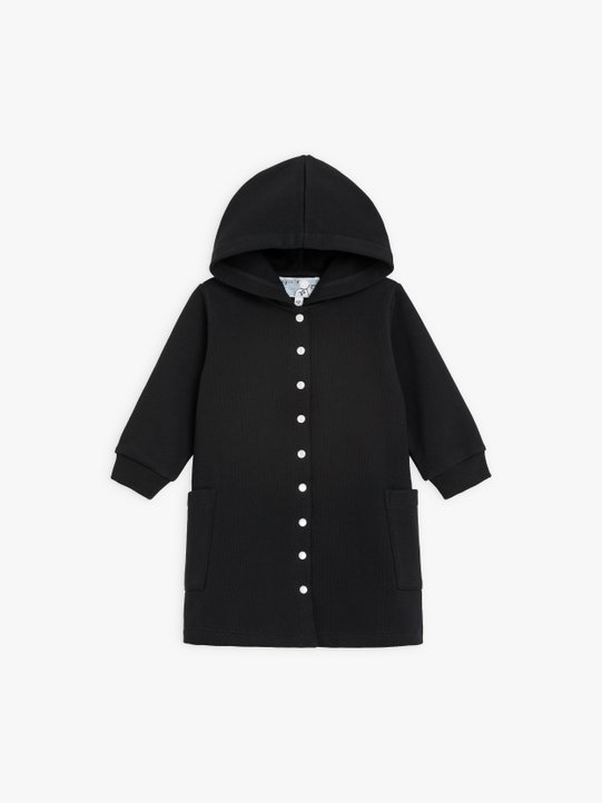 black cotton fleece baby coat_1