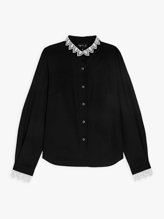 black Ayumi Oppo shirt with lace_1