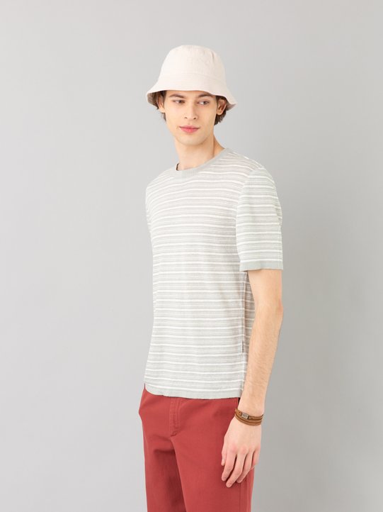 off white cotton Axel bucket hat_11
