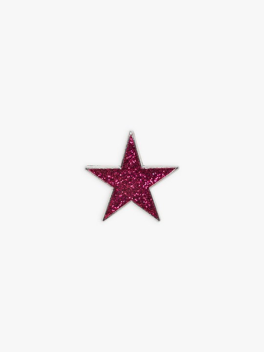 raspberry pink glittery Estrella pin_1