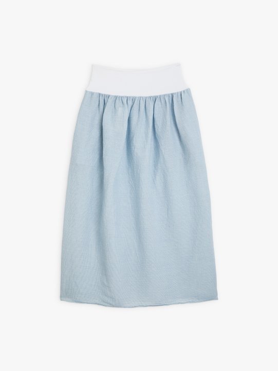 light blue striped cotton crepe EloÃ¯sa skirt_1