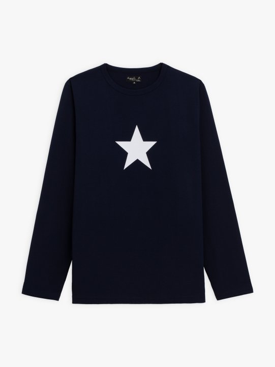 dark blue long sleeves coulos star t-shirt_1