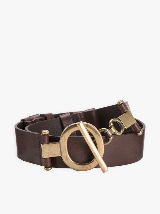 dark brown leather allienor belt _1
