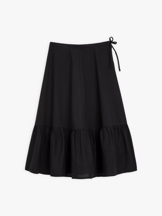 black cotton percale Rosario skirt_1