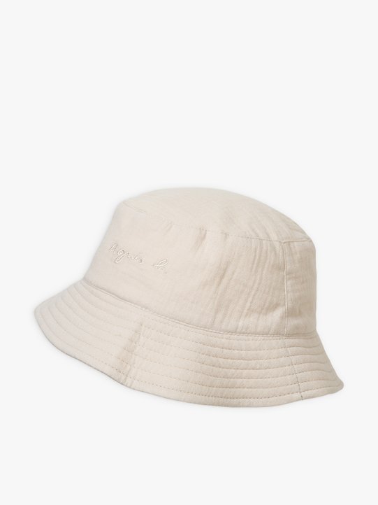 off white cotton Axel bucket hat_1