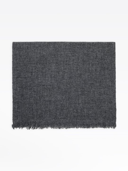 dark grey cashmere Mya short scarf_1