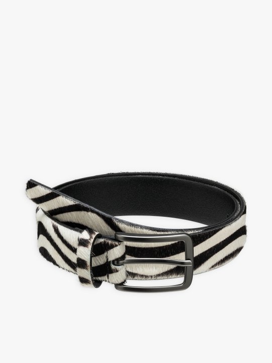 leather Roby belt with zebra print_1