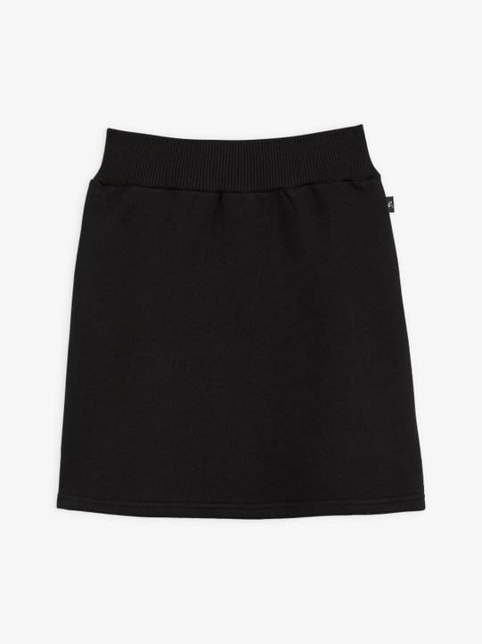 black cotton fleece Tornade skirt_1