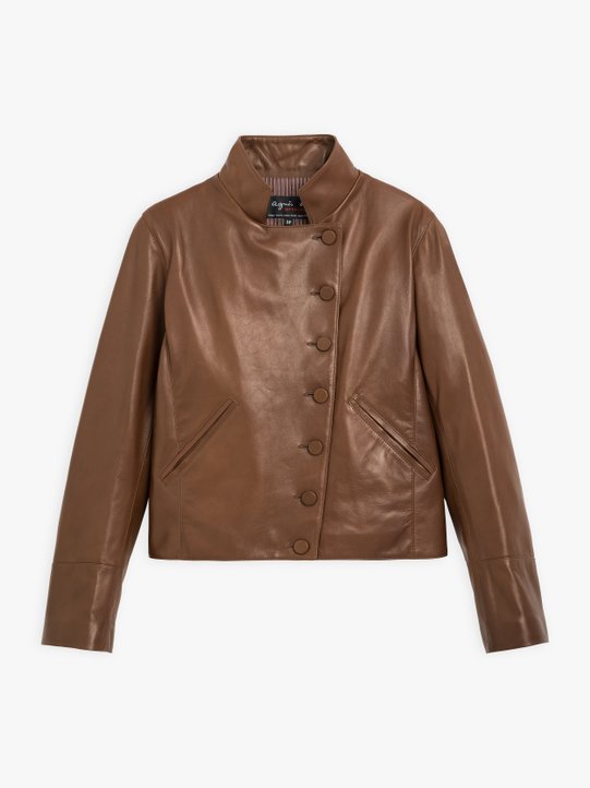 brown lambskin Fifre jacket_1