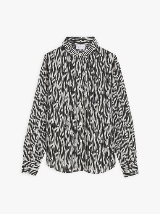 black and white zebra stripes shirt_1