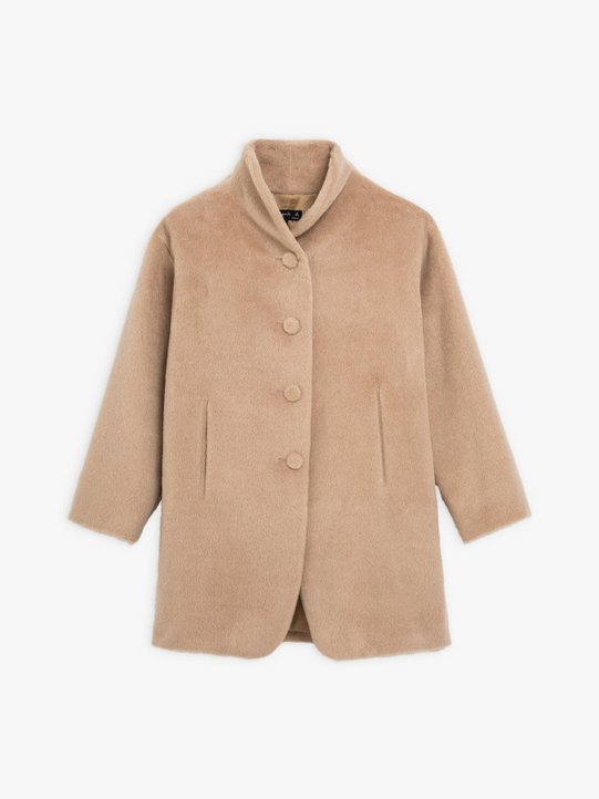 taupe alpaca and wool Germain coat_1