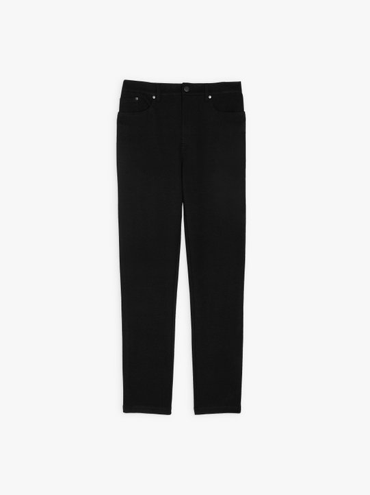 black New Jeans in stretch cotton fabric_1