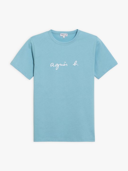 turquoise blue short sleeve "agnÃ¨s b." Brando t-shirt_1