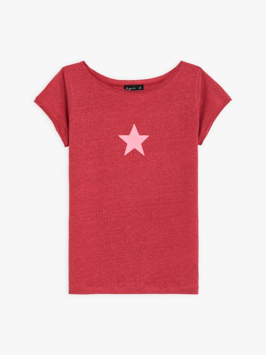 poppy red linen Australie star t-shirt_1