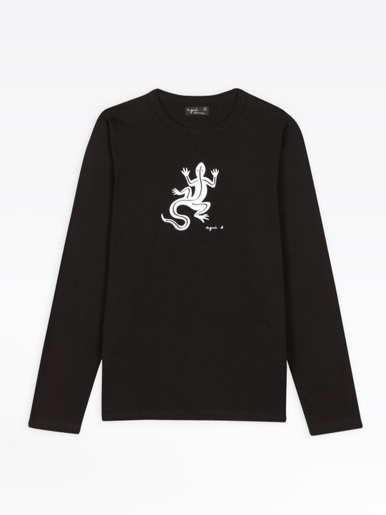black long sleeves Coulos lizard t-shirt_1
