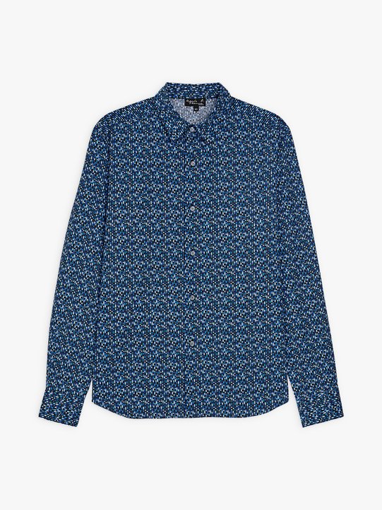 blue Thomas shirt in printed cotton_1