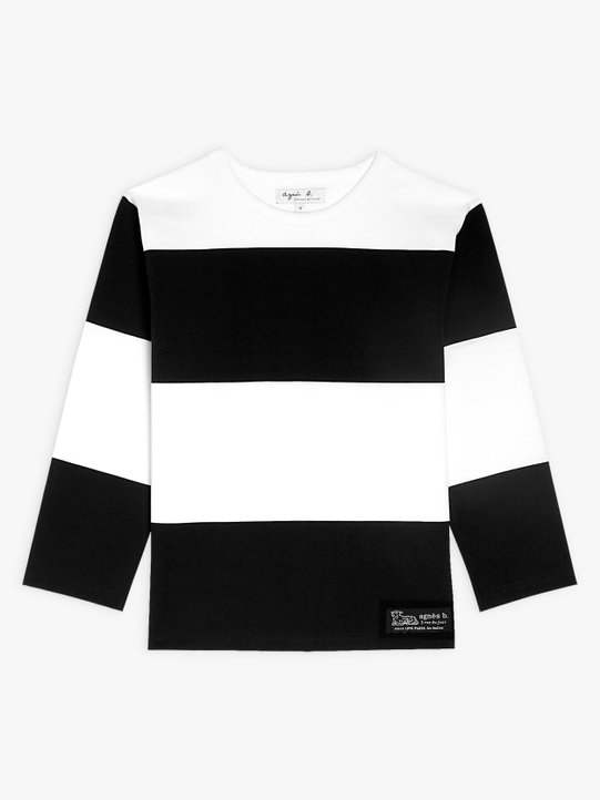 Lil Cool t-shirt with 3/4-length sleeves and wide stripes_1
