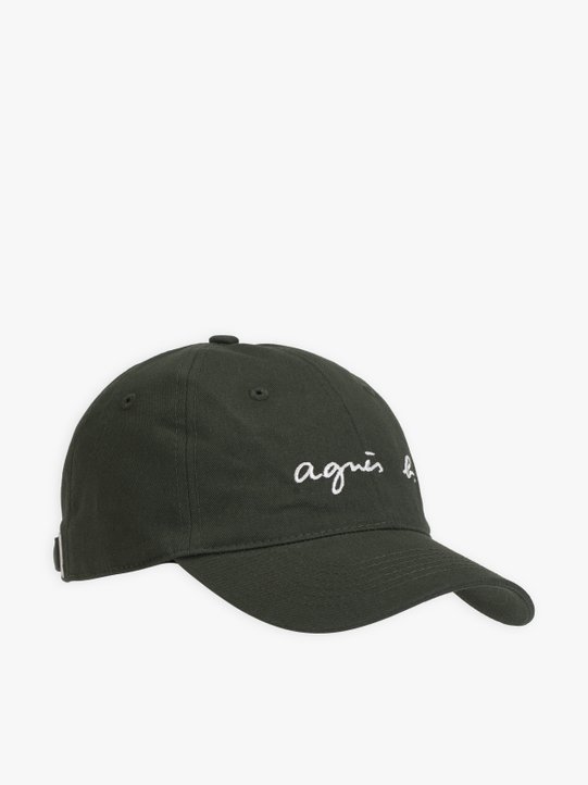 dark green embroidered "agnÃ¨s b." cap_1